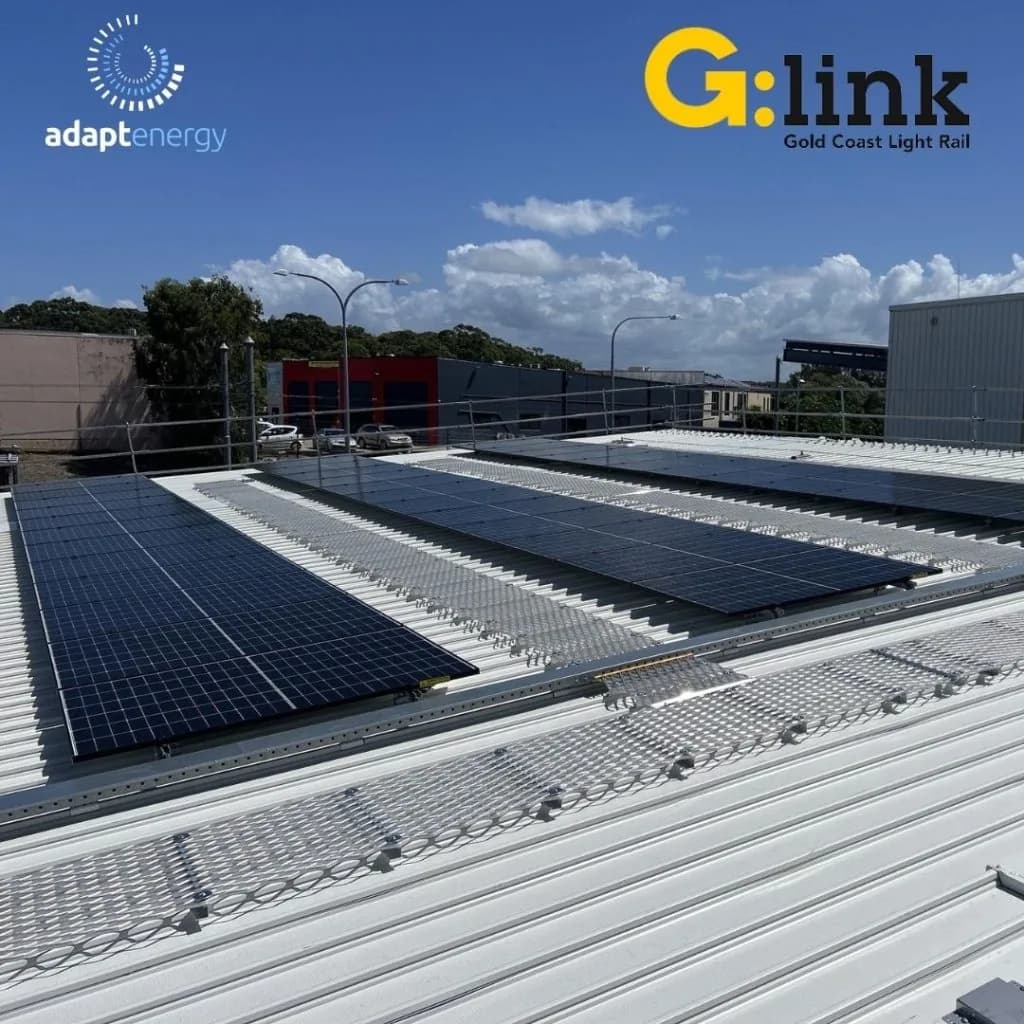 30 kW commercial solar system installed for 30 kW for a light rail depot at Southport, Gold Coast